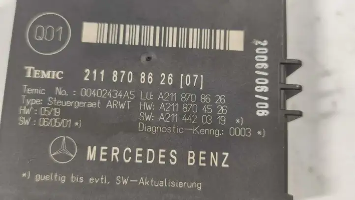 Mercedes-Benz E W211 (2002 - 2009) A2118708626 Блок управления крышкой багажника — фото 5