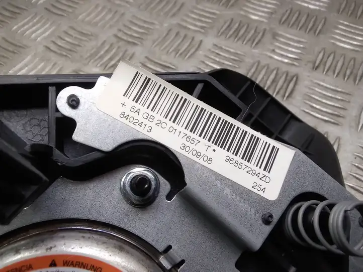Peugeot 207 (2006 - 2009) 96857294ZD Подушка безопасности руля — фото 3