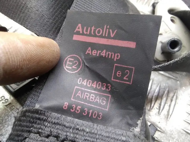 Peugeot 207 (2006 - 2009) 96863714XX Передний ремень безопасности — фото 2