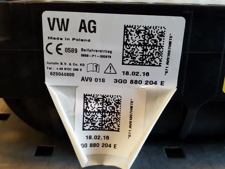 Volkswagen PASSAT B8 (2015 - ) 3G0880204E Подушка безопасности пассажира — фото 5