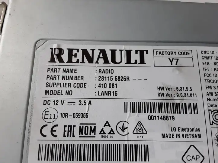 Renault Kadjar (2018 - ) 281156826R Магнитола / мультимедийная система — фото 3
