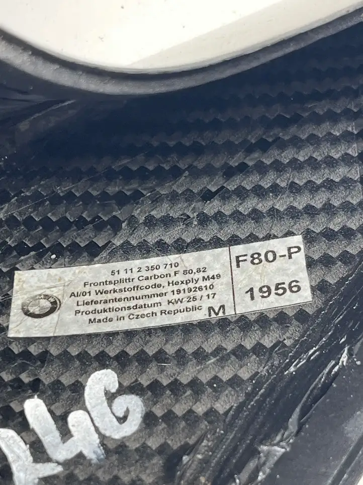BMW M3 F80 (2014 - 2020) 51112350710 Молдинг переднего бампера — фото 4