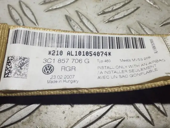 Volkswagen PASSAT B6 (2005 - 2010) 606189700 Передний ремень безопасности — фото 4