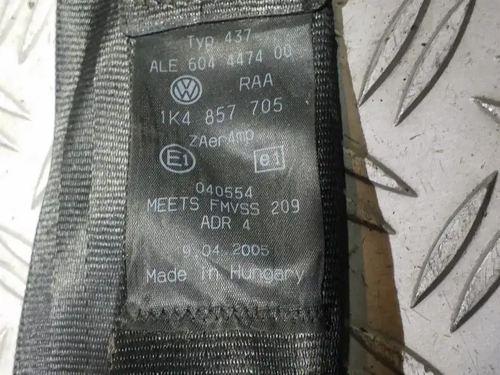 Volkswagen Golf V (2003 - 2009) 1K4857705 Передний ремень безопасности — фото 4