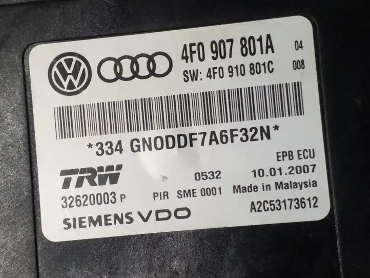 Audi A6 S6 C6 4F (2004 - 2008) F0907901A Блок управления тормозной системой — фото 3