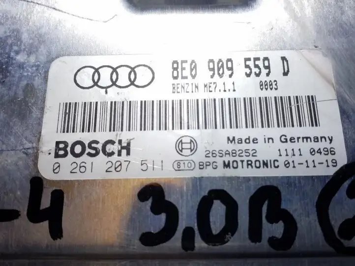Audi A4 S4 B6 8E 8H (2000 - 2006) 8E0909559D Блок управления двигателем (ECU) — фото 2