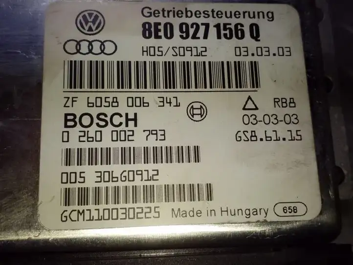 Audi A4 S4 B6 8E 8H (2000 - 2006) 8E0927156Q Блок управления АКПП — фото 2