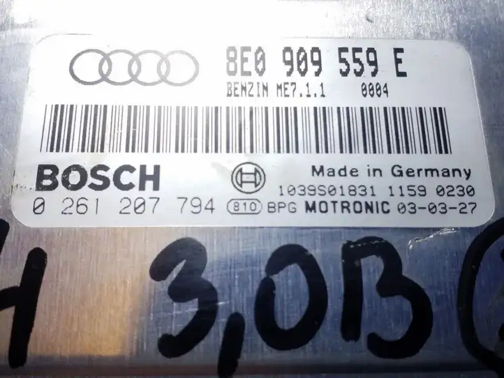 Audi A4 S4 B6 8E 8H (2000 - 2006) 8E0909559E Блок управления двигателем (ECU) — фото 3