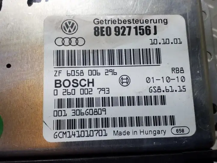 Audi A4 S4 B6 8E 8H (2000 - 2006) 8E0927156J Блок управления АКПП — фото 2