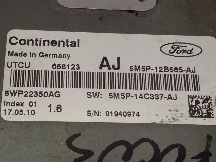 Ford Focus (2008 - 2011) 5M5P12B565AJ Блок управления двигателем (ECU) — фото 2