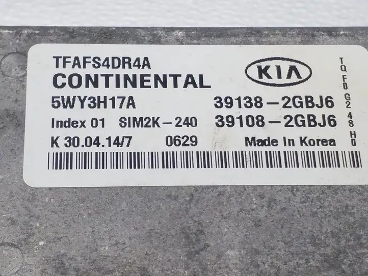 Kia Optima (2013 - 2015) 391382GBJ6 Блок управления двигателем (ECU) — фото 2