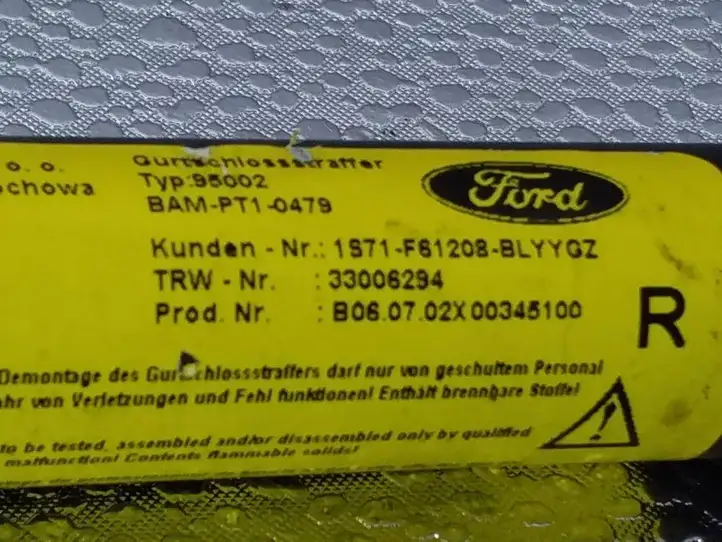 Ford Mondeo Mk III (2000 - 2007) 1S71F61208BGYYGZ Замок переднего ремня — фото 2