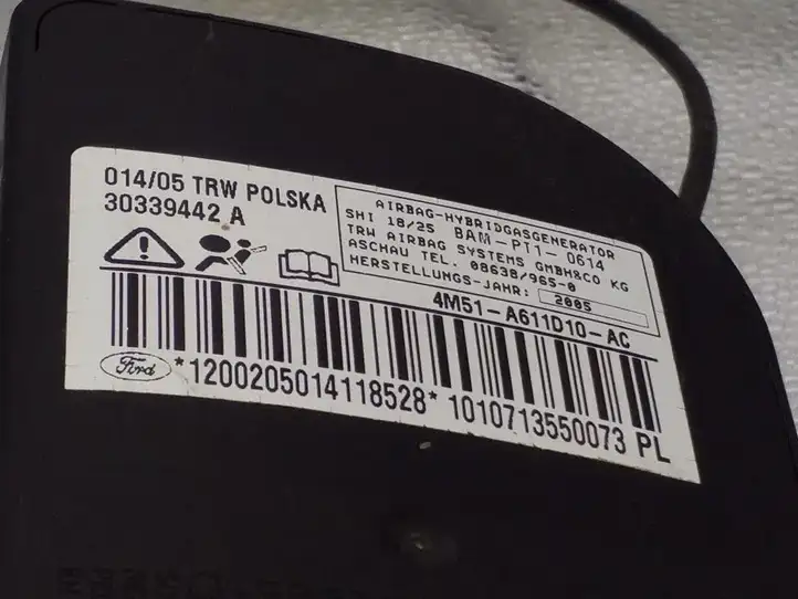 Ford Focus (2005 - 2008) 4M51A611D10AC Подушка безопасности сиденья — фото 2