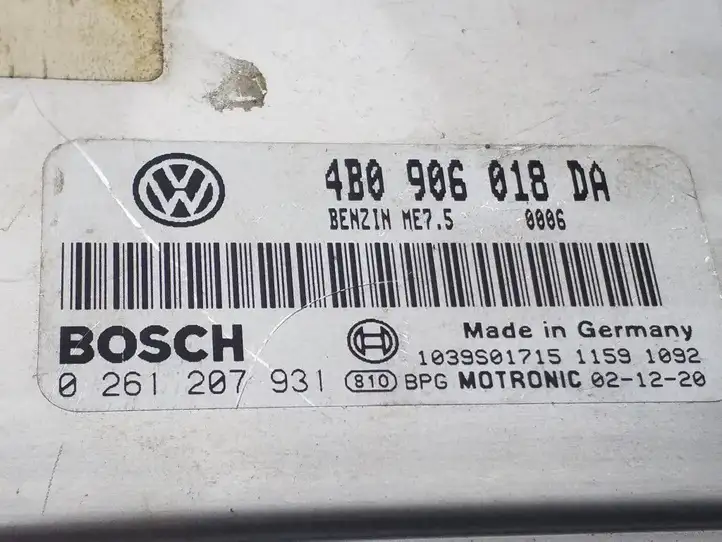 Volkswagen PASSAT B5.5 (2001 - 2005) 4B0906018DA Блок управления двигателем (ECU) — фото 3