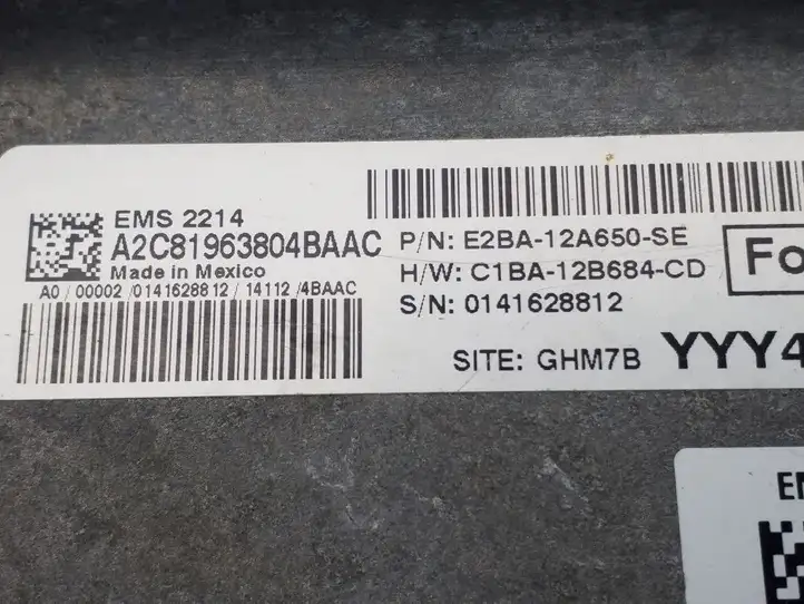 Ford Fiesta (2013 - 2017) E2BA12A650SE Блок управления двигателем (ECU) — фото 2