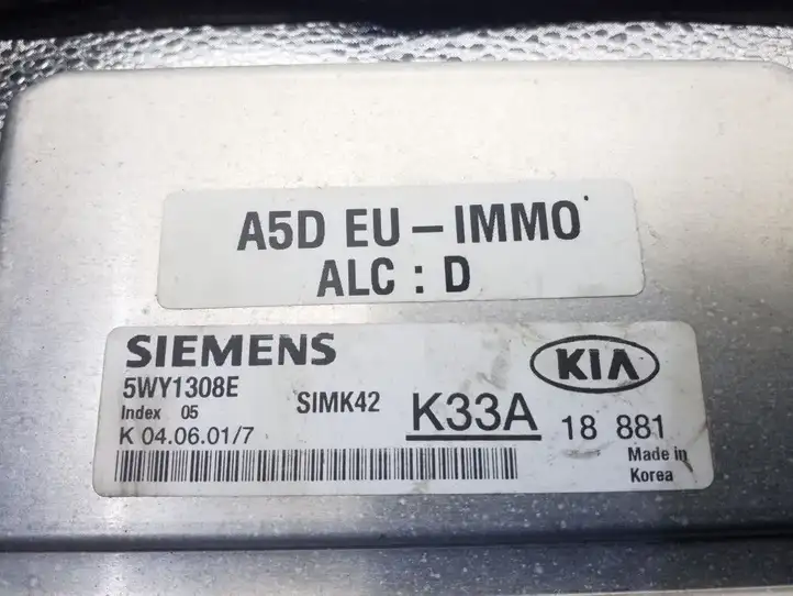 Kia Rio (2005 - 2009) 5WY1308E Блок управления двигателем (ECU) — фото 3