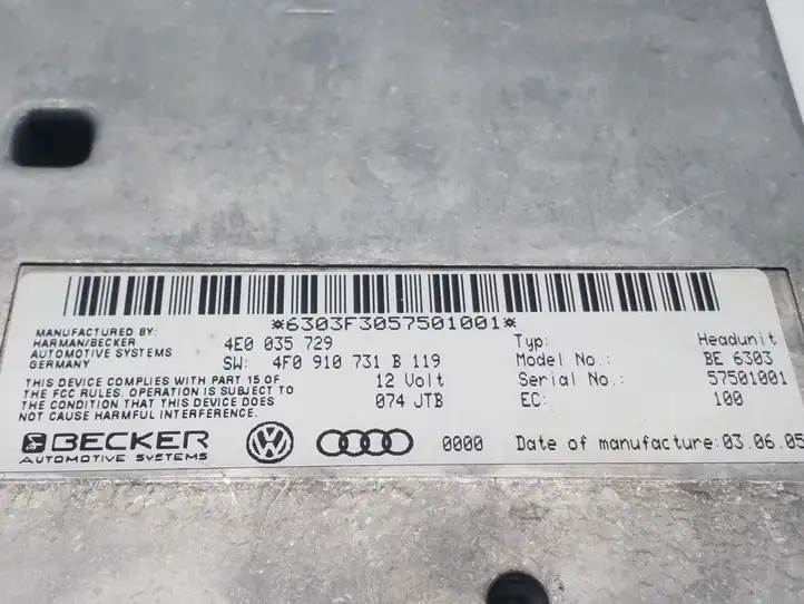 Audi A6 S6 C6 4F (2008 - 2011) 4E0035729 Контроллер мультимедийной системы — фото 4