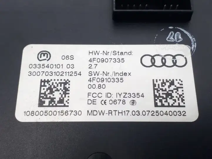 Audi A6 S6 C6 4F (2004 - 2008) 4F0907335 Блок бесключевого доступа — фото 3