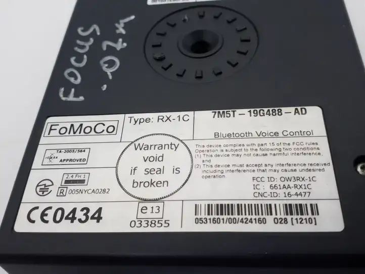Ford Focus (2005 - 2008) 7M5T19G488AD Bluetooth модуль — фото 3