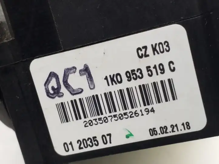 Volkswagen Jetta V (2005 - 2010) 1K0953519C Переключатель стеклоочистителей — фото 3