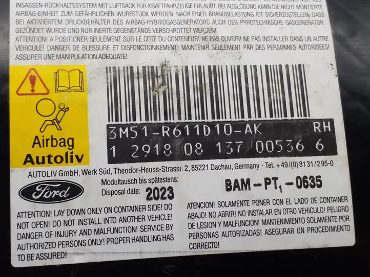 Ford C-MAX I (2007 - 2010) 3M51R611D10AK Подушка безопасности сиденья — фото 4