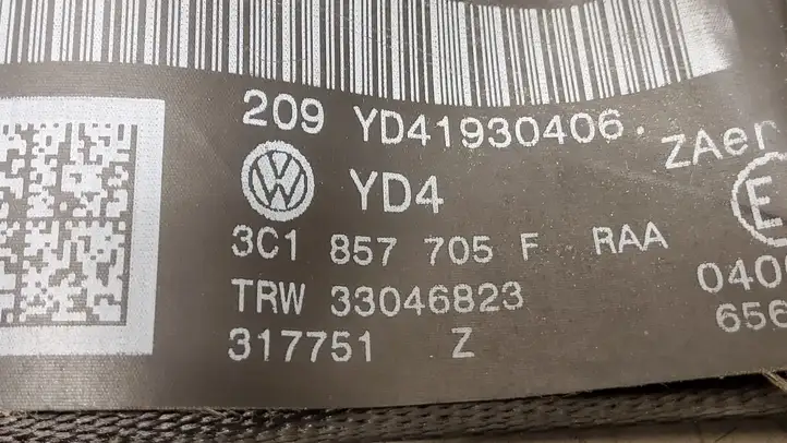 Volkswagen PASSAT B6 (2005 - 2010) 3C1857705F Передний ремень безопасности — фото 3