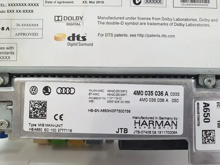 Audi Q7 4M (2015 - ) 4M0035036A Магнитола / мультимедийная система — фото 6