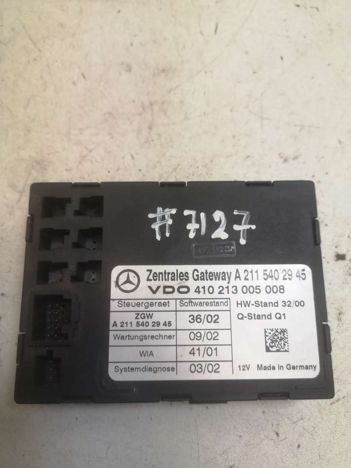 A2115402945 Mercedes-Benz E W211 Gateway valdymo modulis