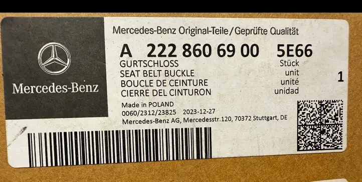 Mercedes-Benz S W222 (2013 - ) A2228606900 Замок переднего ремня — фото 3