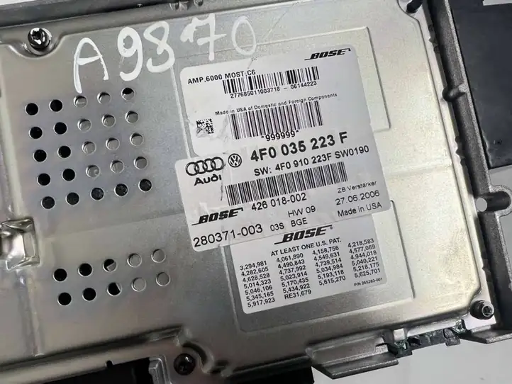 Audi A6 S6 C6 4F (2004 - 2008) 4f0035223f Усилитель звука — фото 2