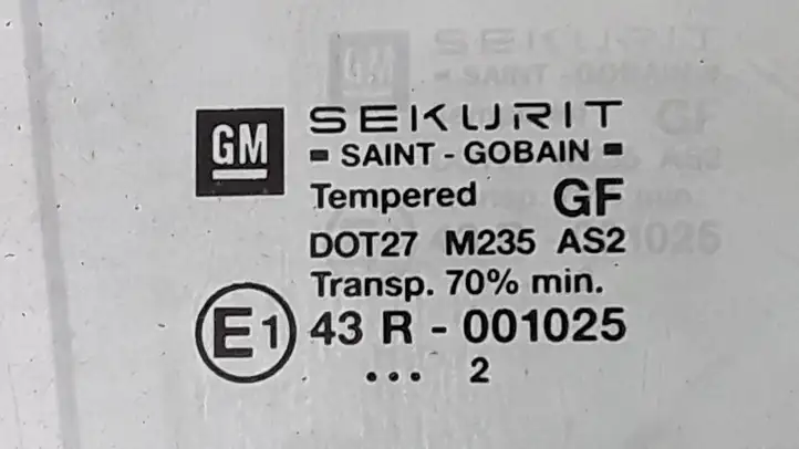 Opel Zafira A (1999 - 2003) E143R001025 Стекло задней двери — фото 2