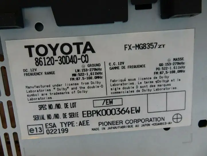 Lexus GS 300 350 430 450h (2007 - 2011) 86120-30D40 Магнитола / мультимедийная система — фото 6