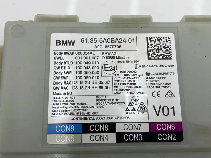 BMW 5 G30 G31 (2016 - ) 5A0BA24 Модуль комфорта — фото 4