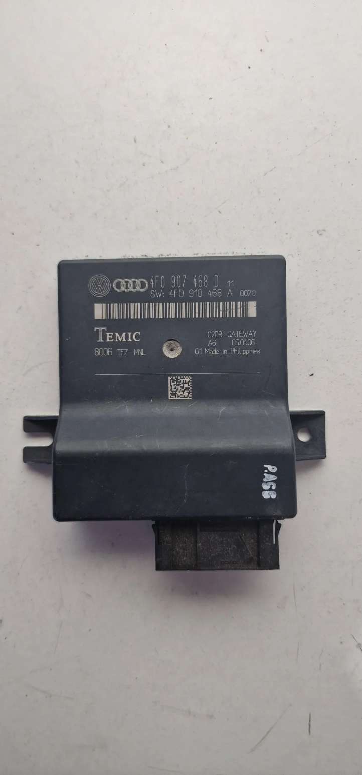 4F0907468D Audi A6 S6 C6 4F Gateway valdymo modulis