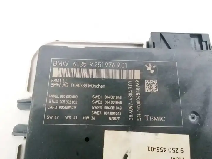 BMW 5 GT F07 (2010 - 2017) 61359251976901 Прочие блоки управления — фото 3