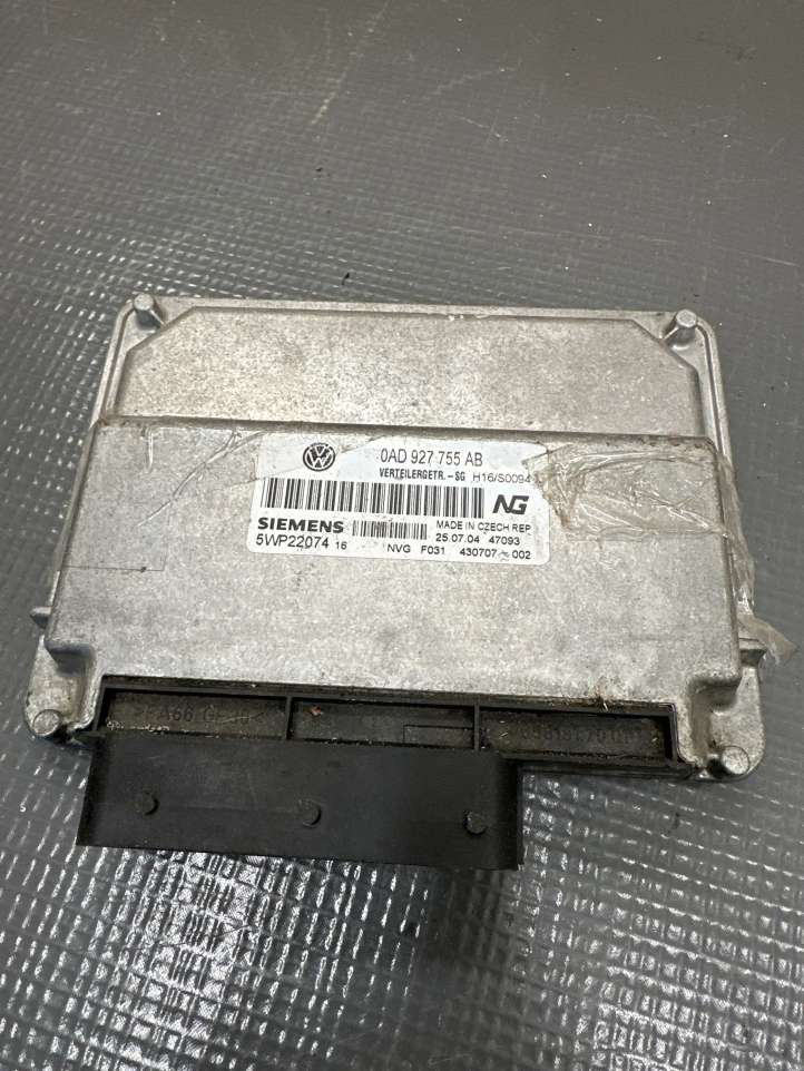 Volkswagen Touareg I (2002 - 2010)  0AD927755AB Блок управления редуктора коробки передач (раздатки)