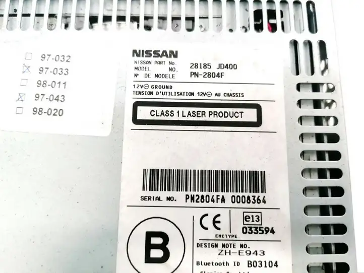 Nissan Qashqai (2006 - 2010) 28185JD400 Магнитола / мультимедийная система — фото 3