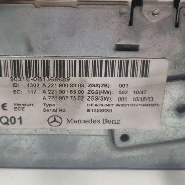 Mercedes-Benz S W221 (2005 - 2013) A2219008903 Магнитола / мультимедийная система — фото 7
