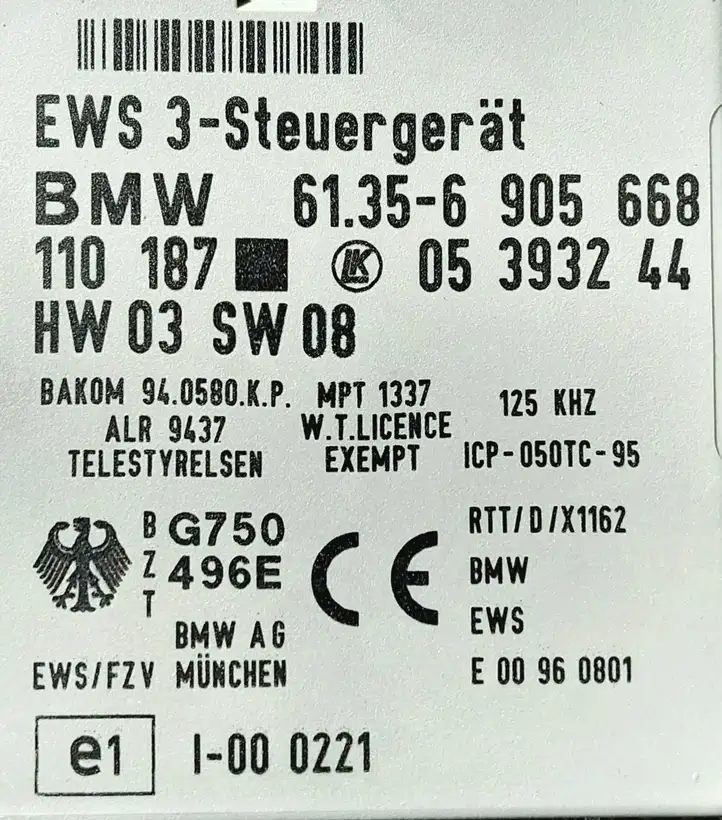 BMW 5 E39 (1996 - 2003) 61356905668 Блок иммобилайзера — фото 4