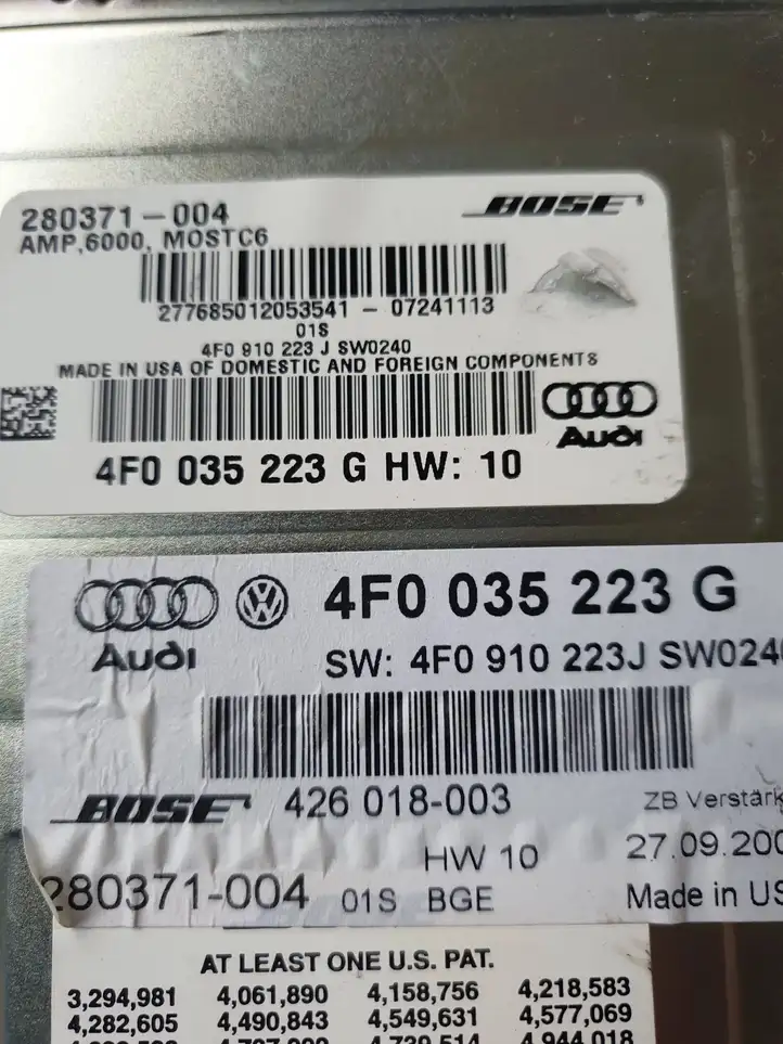 Audi A6 S6 C6 4F (2004 - 2008) 4F0035223G Усилитель звука — фото 5
