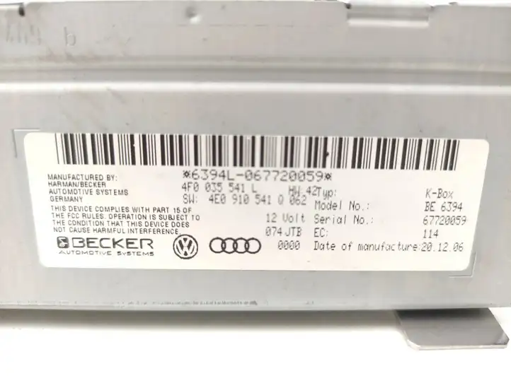 Audi A6 S6 C6 4F (2004 - 2008) 4F0035541L Усилитель звука — фото 4
