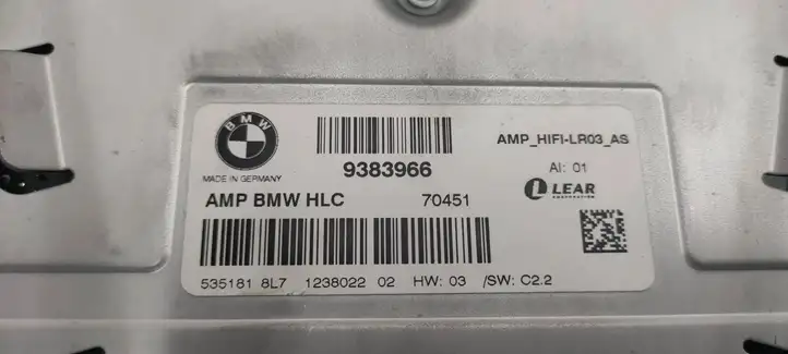 BMW 3 F30 F35 F31 (2012 - 2018) 9383966 Усилитель звука — фото 6