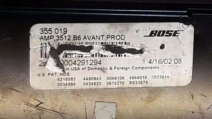 Audi A4 S4 B6 8E 8H (2000 - 2006) 355019 Усилитель звука — фото 3