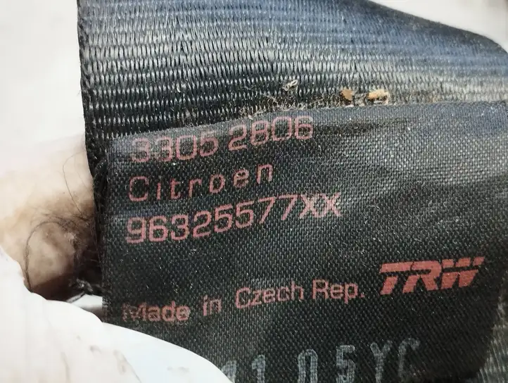 Citroen C5 (2004 - 2008) 96325577XX Задний ремень безопасности — фото 6