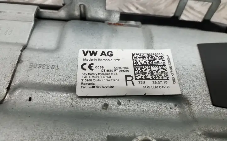 Volkswagen Golf VII (2013 - 2019) 5G2880842D Коленная подушка безопасности — фото 5