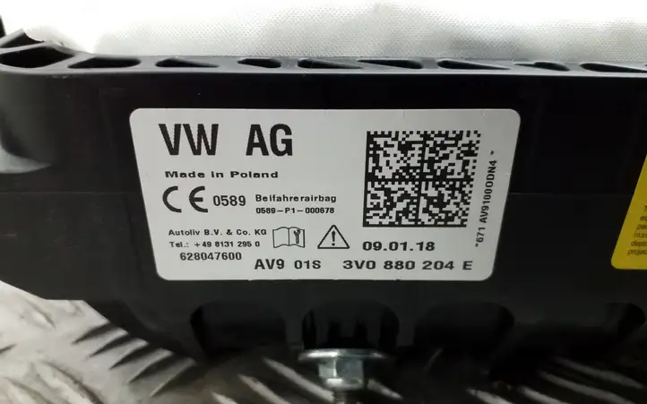 Skoda Superb B8 (3V) (2015 - 2023) 3V0880204E Подушка безопасности пассажира — фото 5