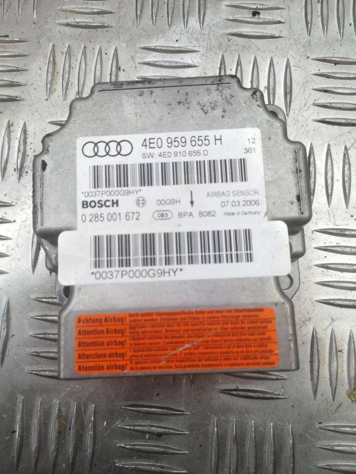 4E0959655H Audi A8 S8 D3 4E Oro pagalvių valdymo blokas