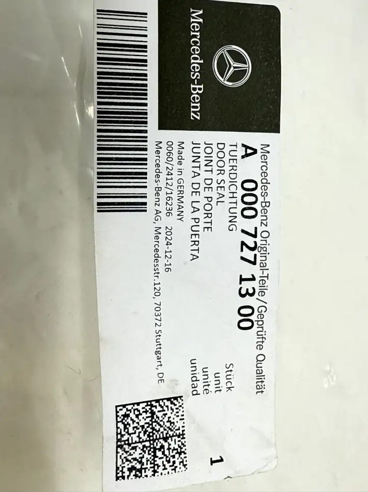 Mercedes-Benz GLE W167 (2019 - ) A0007271300 Уплотнитель передней двери (кузов) — фото 5