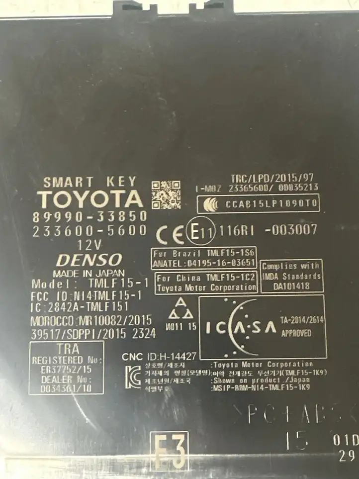 Lexus ES 250 - 300 - 350 (2018 - ) 8999033850 Блок бесключевого доступа — фото 2