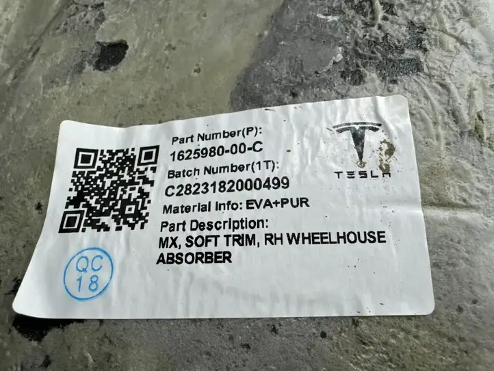 Tesla Model X (2021 - ) 162598000C Прочие детали салона — фото 6